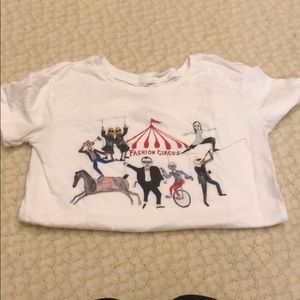 Anthropologie White Graphic Tee - Fashion Circus